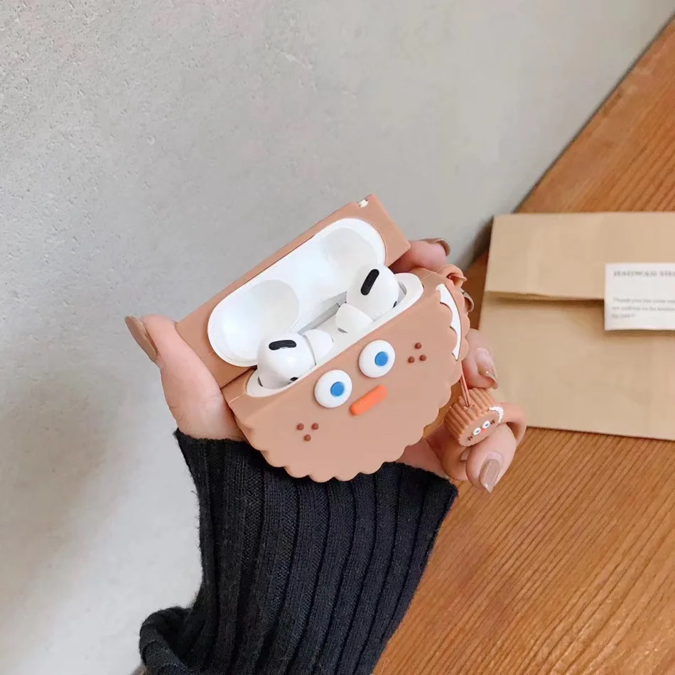 3D чехол для наушников для Airpods Pro Чехол силиконовые печенья Мультяшные наушники/Earpods чехол для Apple Air pods Pro 3 чехол Брелок - Цвет: 520YK