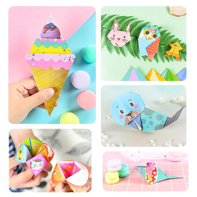 152pcs DIY Kids Craft Toy Montessori Toys 3D Cartoon Origami Handcraft Paper Craft Art Learning Educational Toys for Children 2