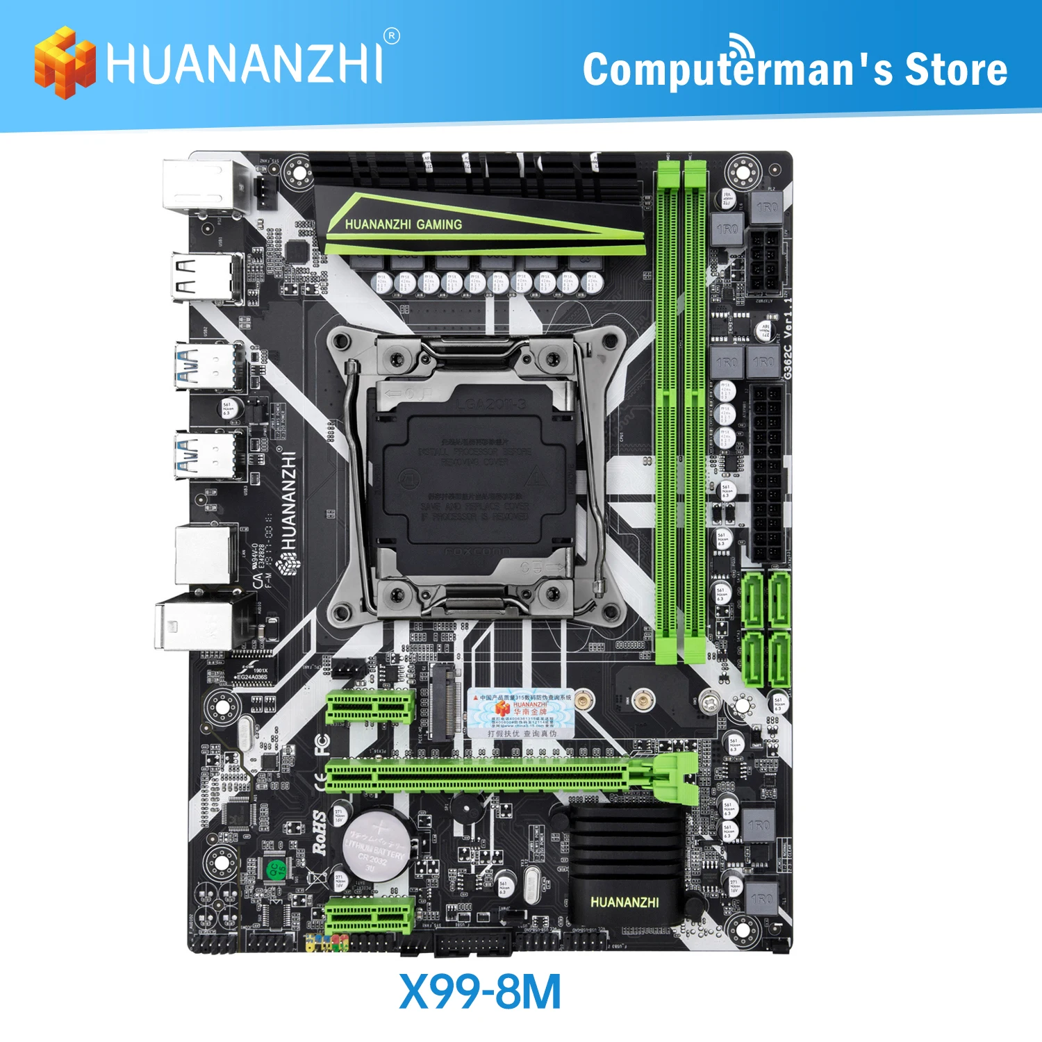 Материнская плата HUANANZHI X99 8M D4 материнская Intel XEON E5 LGA2011-3 все серии DDR4 RECC NON-ECC память
