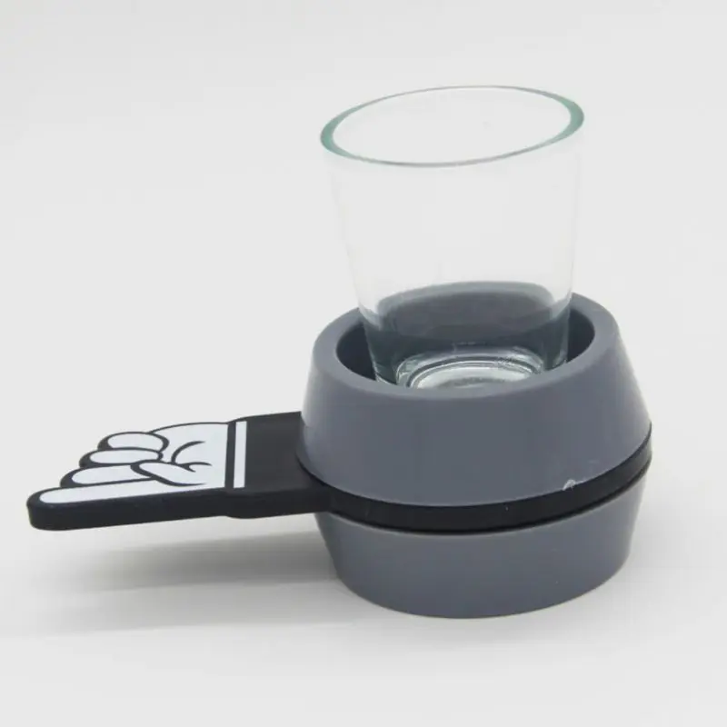 Party Beer Glass Shot Spinner with Finger/Arrow 50ML(1.7OZ) Turntable Toys Drinking Game for Parties Holidays Entertainment