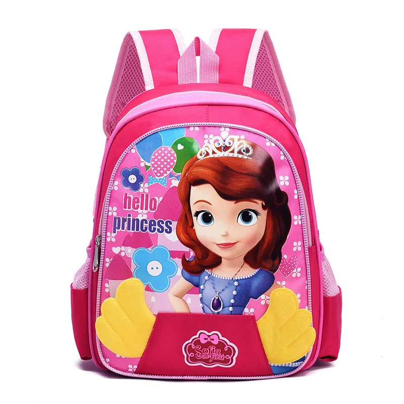 Disney сумка для начальной школы мультфильм "София" нейлон мальчик девочка дети мультфильм сумка уменьшение плеча легкий Воздухопроницаемый рюкзак