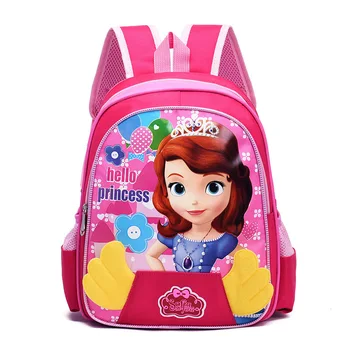

Disney primary school bag new cartoon Sophia nylon boy girl children cartoon bag shoulder reduction light breathable backpack