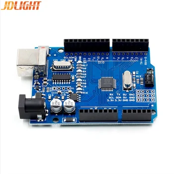 

1 Set UNO R3 Development Board ATmega328P CH340 CH340G For Arduino UNO R3 With Straight Pin Header + USB CABLE