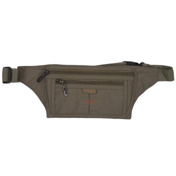 

Polyester belt pouch and with a zipper Military Green Unisex Sport