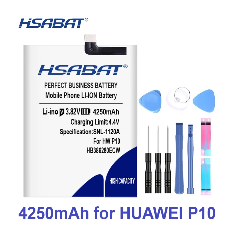 

HSABAT 100% New Top Brand 4250mAh Battery for Huawei Ascend P10 HB386280ECW honor 9 STF-L09 STF-AL10 STF-AL00 VTR-AL00 VTR-L09