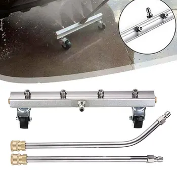 

Watering Wand 4 Nozzles With Roller High Power Automobile Tools Stainless Steel Pressure Washer Sprinkler Undercarriage Cleaning