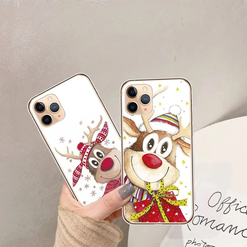 Последний для iPhone 11 Pro Max Горячий Рождественский мобильный Прозрачный чехол для телефона мягкий чехол из ТПУ защитный чехол