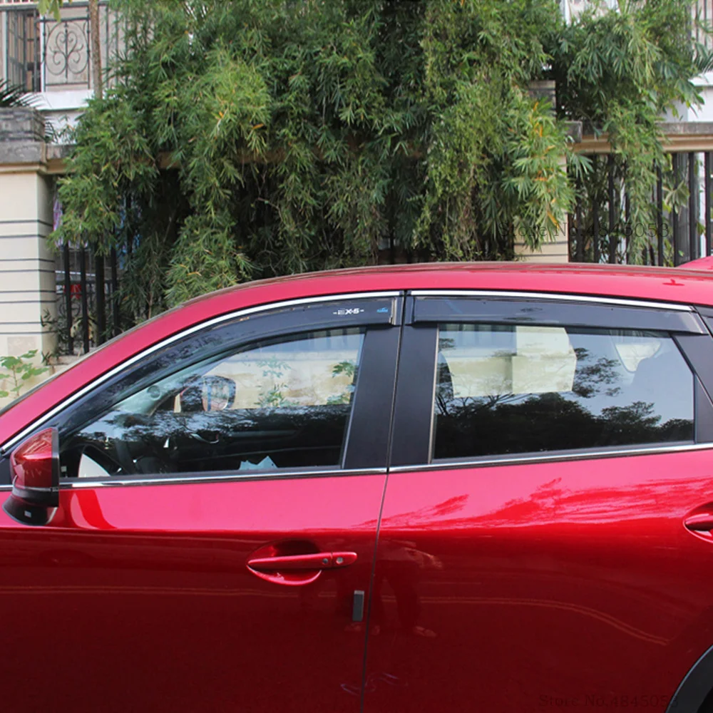 

Car Styling 2017 2018 2019 For Mazda CX-5 CX5 ABS Plastic Window Visors Awnings Rain Sun Deflector Guard Vent Covers Protector