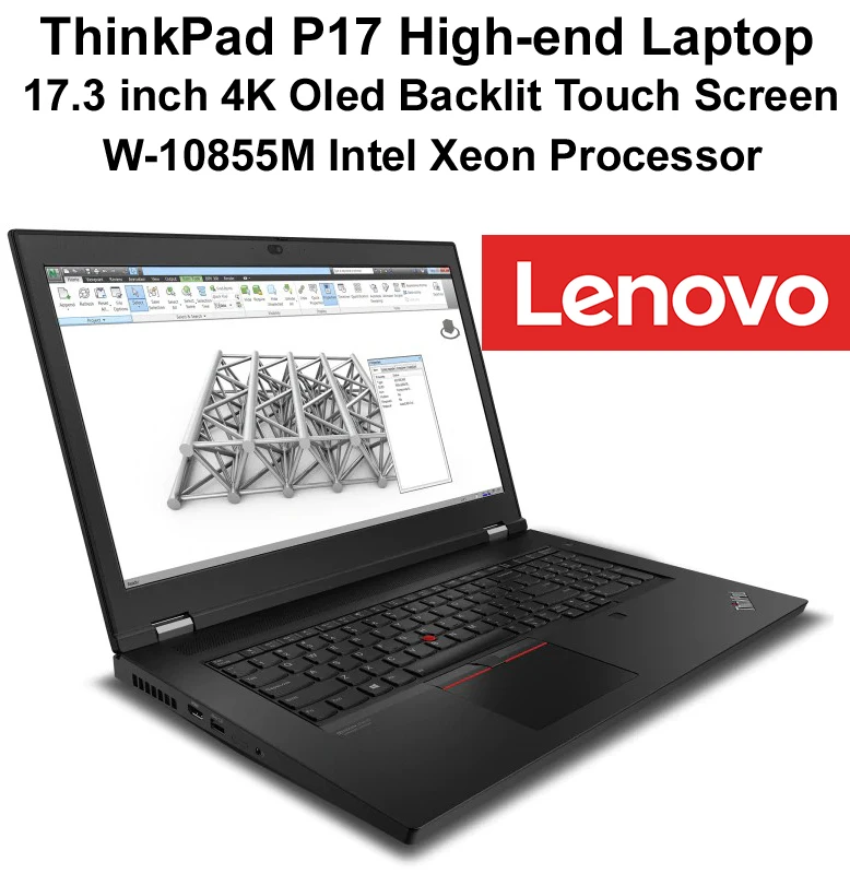 Ноутбук Lenovo ThinkPad P17 17 3 дюйма 4K с подсветкой Intel Xeon W-10885M 64 ГБ ОЗУ 2 ТБ RTX 5000 16 GPU |