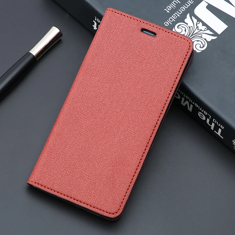

Luxury flip cover phone For red Mi Note 7 8 9 9Tcase card cover canvas texture multi-function mobile phone case