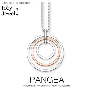 

Necklace Circles,2017 Brand New Link Chain 925 Stering Silver Fashion Jewelry Europe Style Bijoux Gift For Women Friend