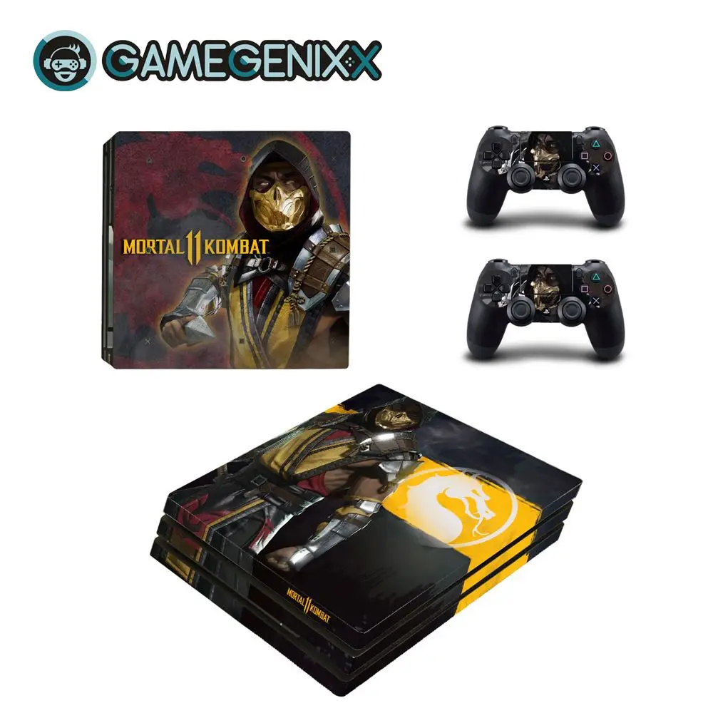 GAMEGENIXX виток винилопласта с наклейкой для консоли PS4 Pro и 2 контроллера-mmoral Kombat