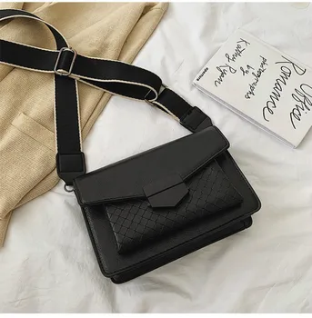 

2020 New Mini Handbags Women Fashion ins Ultra Fire Retro Wide Shoulder Strap Messenger Bag Purse Simple Style Crossbody Bags