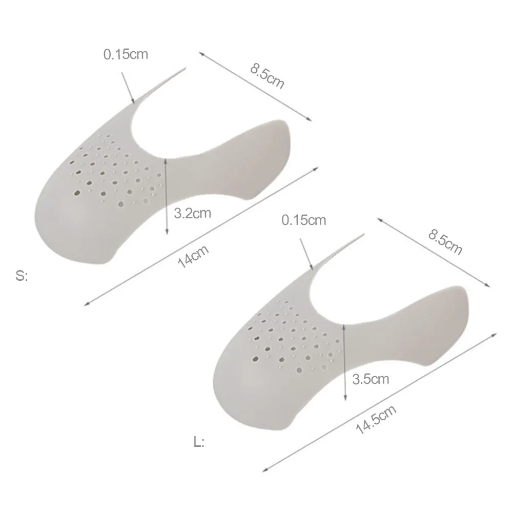 1 пара тапки щит моющийся анти-складки формирователь изгиб трещина Универсальный практичный носок поддержка обуви Носилки держать