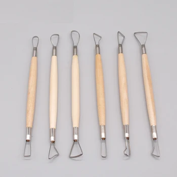 

Pottery Tools Texture Make Sculpt Polymer Clay Soap Carving Ribbon Tools Kits Art Supplies 6pcs Set Pumpkin Carving