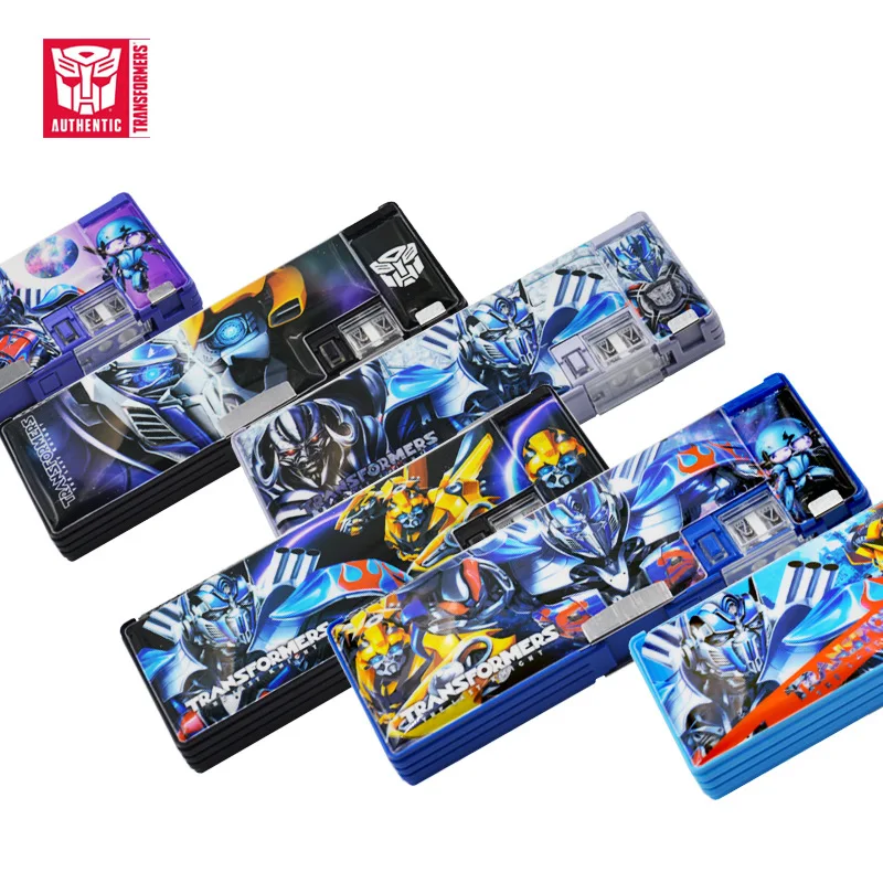 

New Style Students Stationery Box Transformers Children Stationery Box Multi-functional Plastic Pen Box
