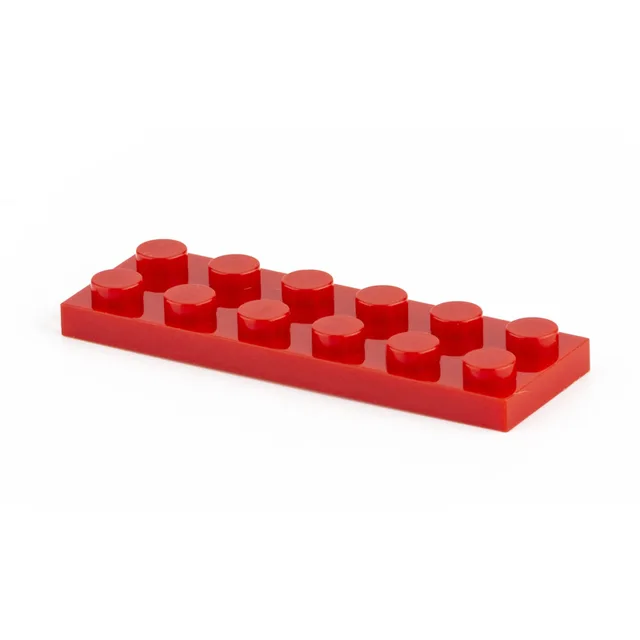 20pcs Bulk Small Particle 3795 MOC Building Block 2x6 Plate Low Brick Flat Accessories Building Block Castle Toys red