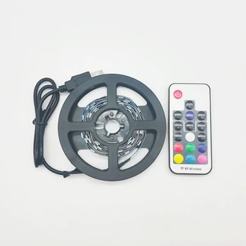 

LED strip lights USB SMD5050RGB night light with RF Wireless controller Non waterproof Color changing TV mood light back lights