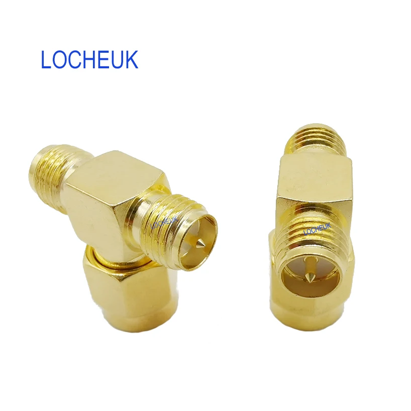 SMA RF адаптер RP Male к двойному Female pin T Type коаксиальный разъем двум Splitter