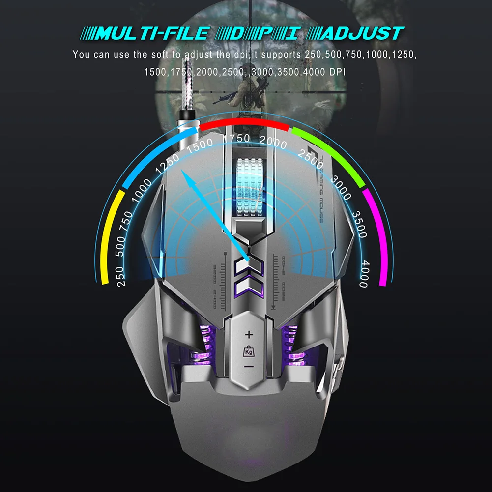 Проводная RGB игровая Мышь 6/11/7-ми программируемых кнопок 3200 Точек на дюйм Регулируемая игровая Мышь с противопожарный кнопочный ноутбук Профессиональный геймер