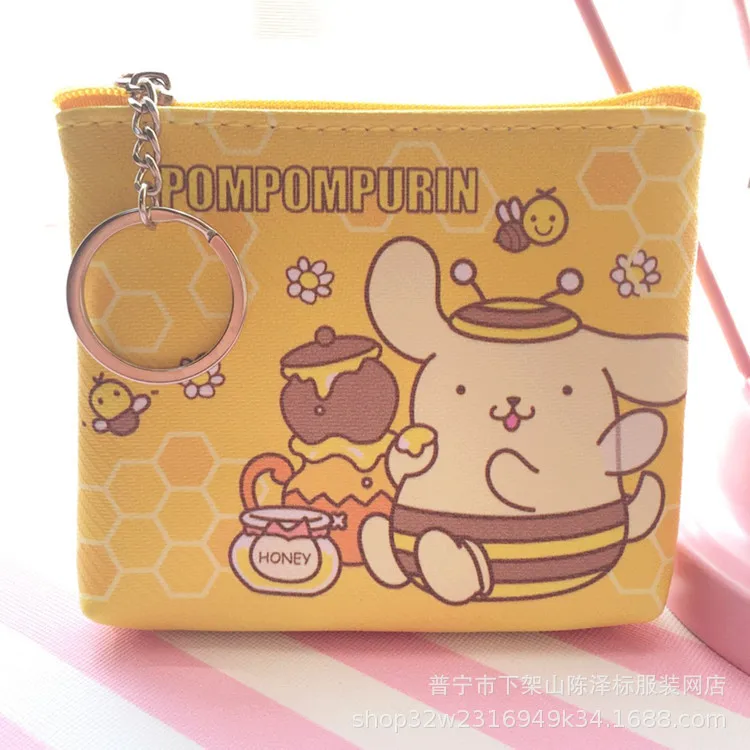 San-X Corner Bio My Melody Cinnamoroll Pudding Dog Cartoon Kawaii маленький кошелек для монет на молнии PU держатель для карт кошелек для хранения ключей - Цвет: 11