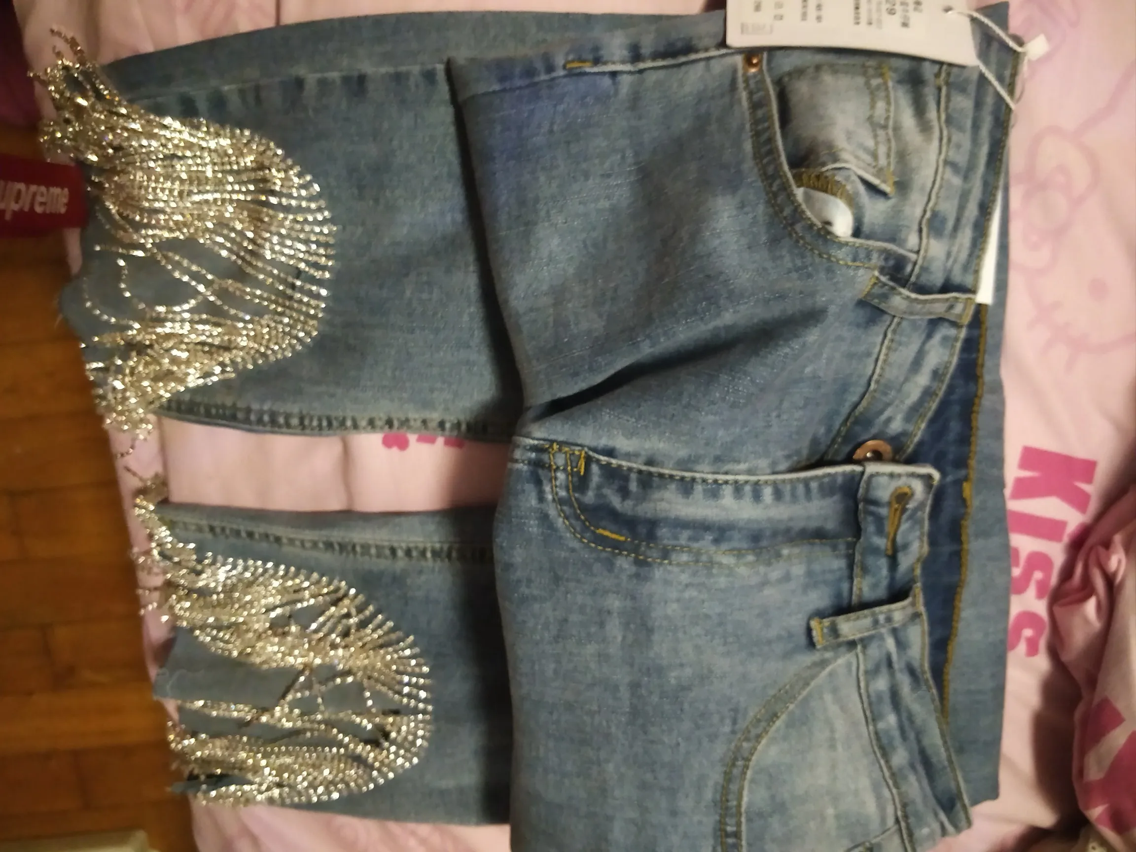 Большие размеры 25-32! Женские расклешенные джинсы со стразами, бисером и кисточками, Новые Модные узкие джинсы