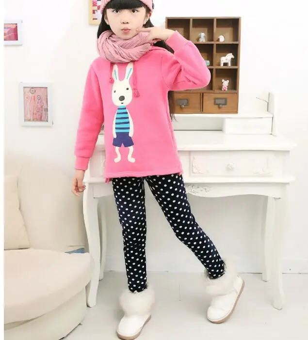 KSTDV Autumn Winter Girls Pants Velvet Thicken Warm Girls Leggings Kids Children Pants Girls Clothing For Winter 2-7years