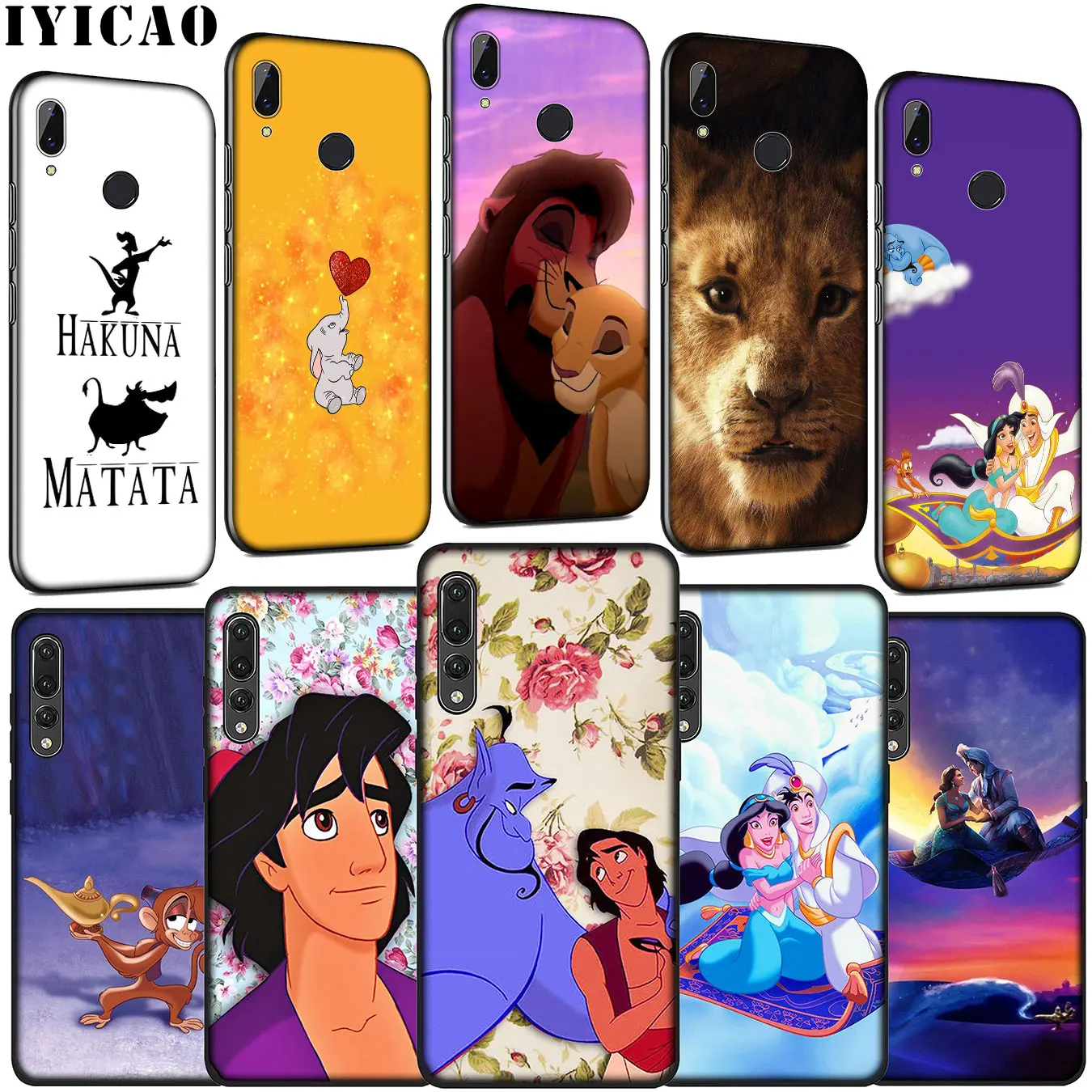 The lion king Aladdin Soft Silicone Cover Case for Huawei P30 P20 Pro P10 P9 Lite Mini 2017 2016 P Smart Z Plus 2019 |
