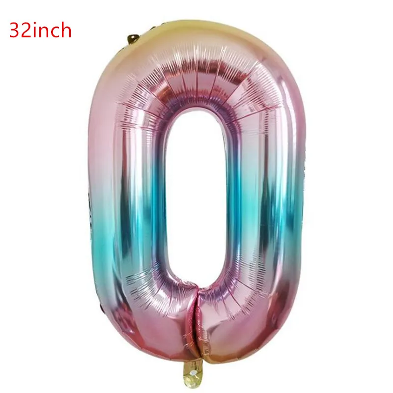 

Disco digital balloon gradual change metal balloon aluminum film 4D color ball net red rainbow pleated ball for party decoration
