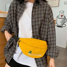 Холщовые Женские поясные сумки унисекс нагрудная сумка Повседневная дорожная женская сумка-мессенджер на плечо модная поясная сумка с банановым карманом