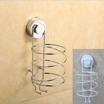 

1PC Metal Durable Hair Dryer Holder Bracket Bathroom Shelf Convenient Blower Rack Suction Cup for Bathroom Accessories