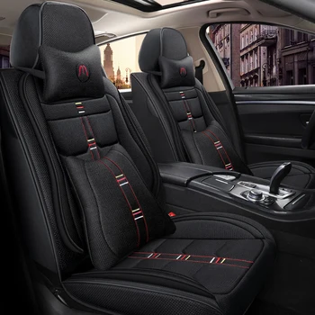 

Full Coverage flax fiber car seat cover auto seats covers for toyota land cruiser 100 120 200 lc200 mark 2