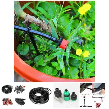

Economical 10/15/20/25m Automatic Flowers Drip Irrigation System Adjustable Tubing Dripper Watering Garden Hose Kit ds99