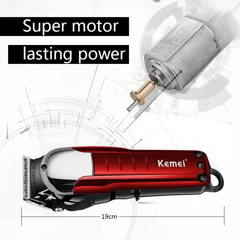 Najtaniej Kemei elektryczna maszynka do strzyżenia włosów maszynka do włosów oleista głowa maszynka do włosów fryzjer profesjonalna maszynka do strzyżenia włosów 5