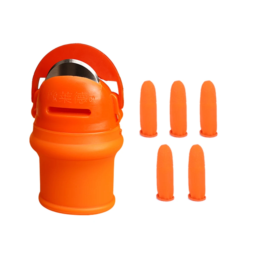 Silicone Thumb Knife Finger Protector Gears Cutting Vegetable Harvesting Knife Pinching Plant Blade Scissors Garden Gloves