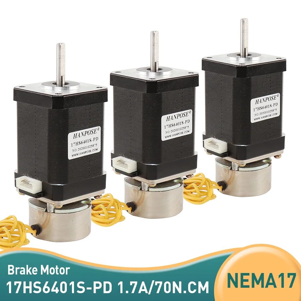 Шаговый двигатель NEMA17 17HS6401S-PD 3 шт. тормозной мотор 1 7 А 70 Н. См 42 большой крутящий