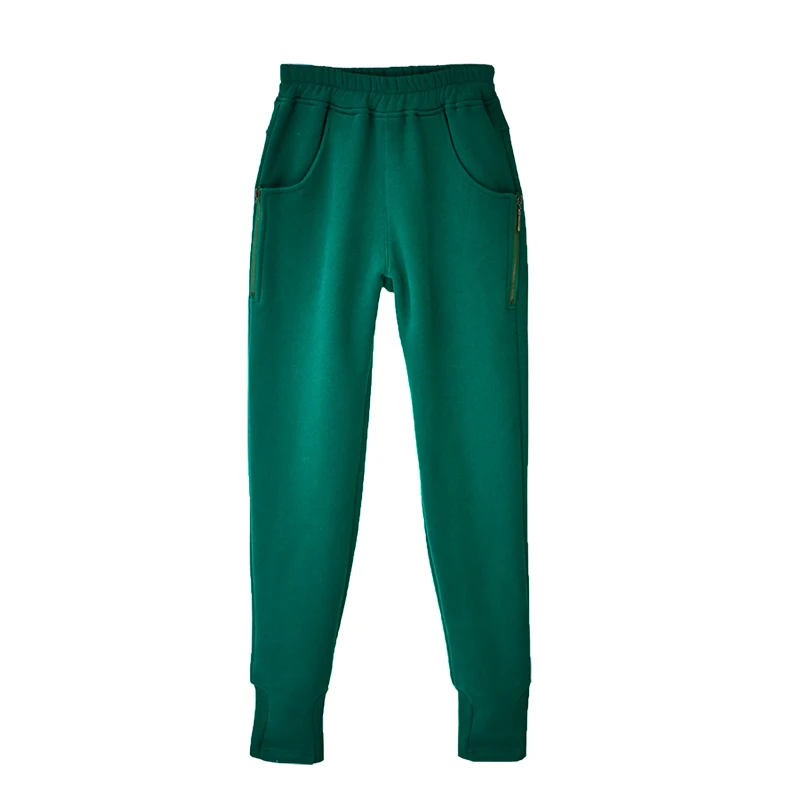 MICOCO K3053a fLoose-fitting and slimming side zipper with a tight waist and fleece and thickened casual sweatpants 6