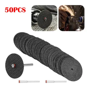 

50pcs 1/8in Mandrel Fiberglass Reinforced Cut Off Wheel Rotary Discs Saw For Contractors Home Hobbyist Cutting Grooving Trimming