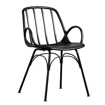 

Nordic Creative Plastic Chair Restaurant Dining Chair Cafe Office Meeting Outdoor Family Bedroom Learning Armrest Lounge Chairs