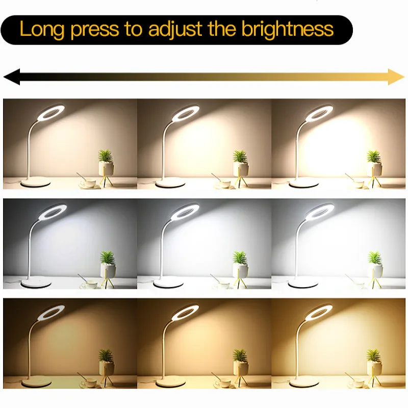 Ceny YAGE 1200mAh akumulator USB ładowanie elastyczne czytanie książek lampa biurkowa lampa akumulator dotykowe światło lampa biurkowa led możliwość przyciemniania