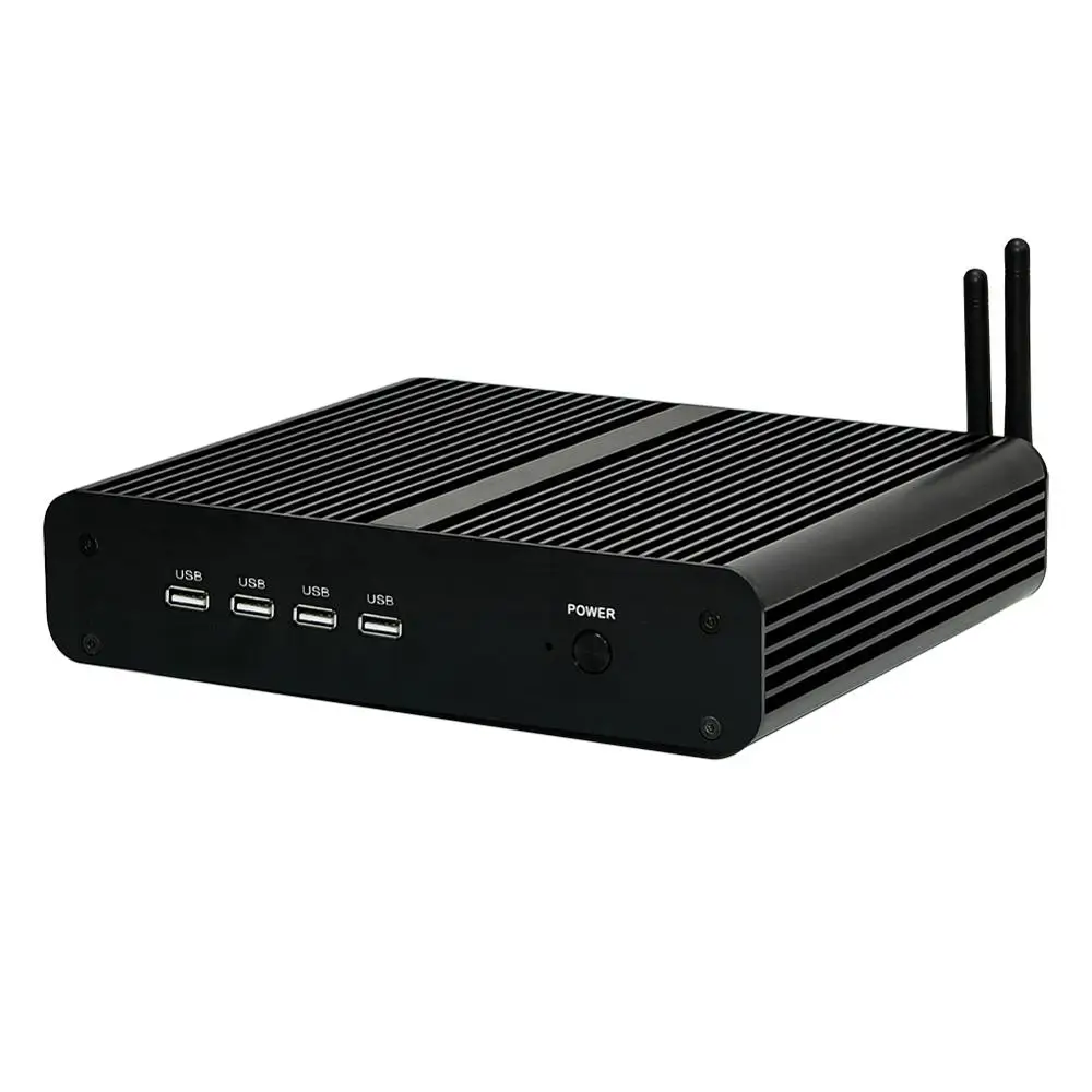 Безвентиляторный мини ПК Intel Core I7 8565U/8559U/8569U/8650U Windows 10/Ubuntu черный [HUNSN BM14L]