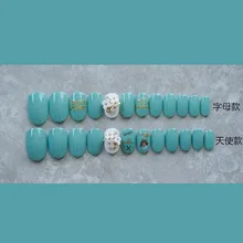 Фототерапия надпись ангел одежда Маникюр готовой Продукт xin niang kuan кончик ногтей поддельные ногти патч Маникюр