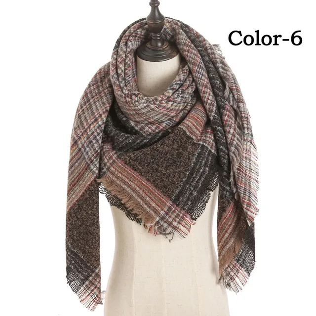 Designer 2021 knitted spring winter women scarf plaid warm cashmere scarves shawls luxury brand neck bandana pashmina lady wrap UE-6