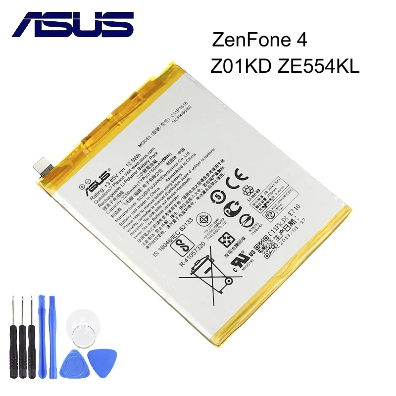 Оригинальный аккумулятор ASUS C11P1618 для телефона Zenfone 4 Z01KD ZE554KL 3250 мАч высокая