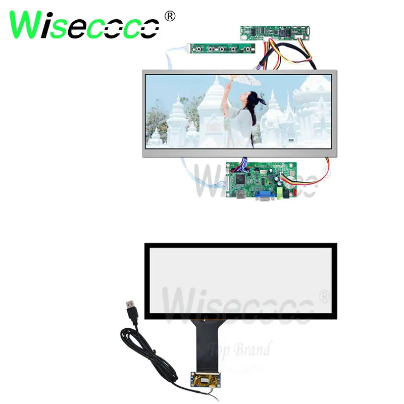 

wisecoco 12.3 inch touch screen 1920*720 IPS display HSD123KPW1-A30 with HDMI VGA driver board suitable for automotive display