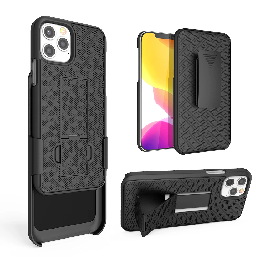 2 In 1 Dura Di Caso Shell Holster Combo Con Cavalletto E Clip Da Cintura Per Il Iphone 12 Pro Max ,Iphone 12/12 Pro 6.1,Iphone 12 Mini