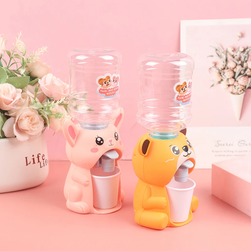 Cartoon Kitchen Toy Mini Water Dispenser For Children Gift Cute Water Juice Milk Drinking Fountain Simulation