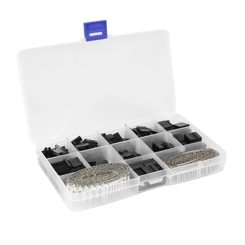 

620pcs Dupont Connector 2.54mm Dupont Cable Jumper Wire Pin Header Housing Kit, Male Crimp Pins+Female Pin Terminal Connector