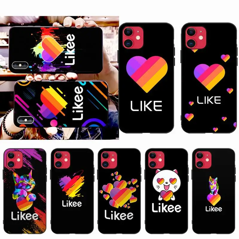Чехол для телефона PENGHUWAN Likee с забавным котом медведем любовным сердцем iPhone 11 pro XS