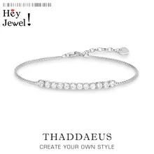 Очаровательные Элегантные классические браслеты новые звенья цепи 925 пробы серебряные модные Клубные ювелирные изделия Томас стиль подарок для женщин